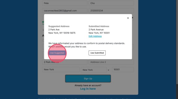 Verify address
