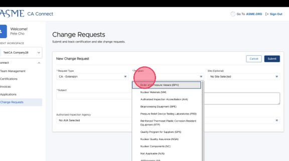 Select program